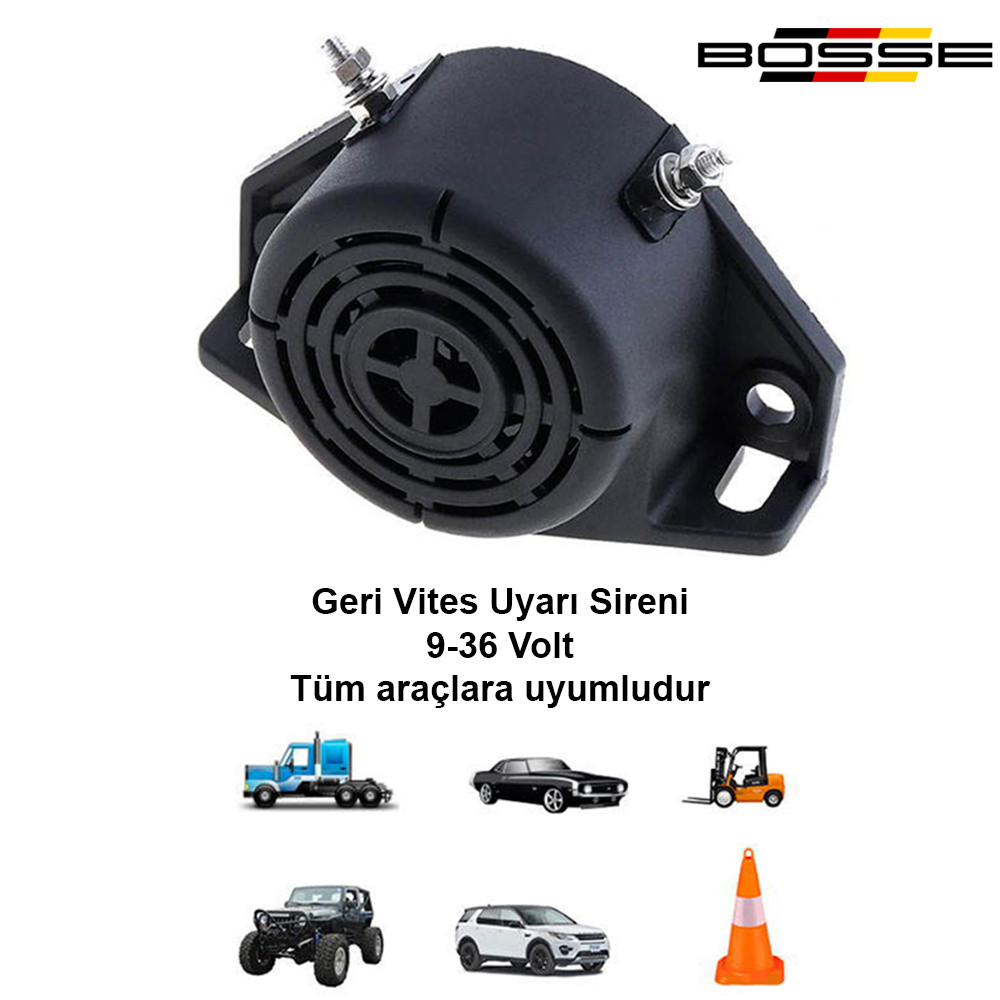 Geri Vites Sireni Otomobil Kamyonet ve Forklift Sireni 12-36 Volt