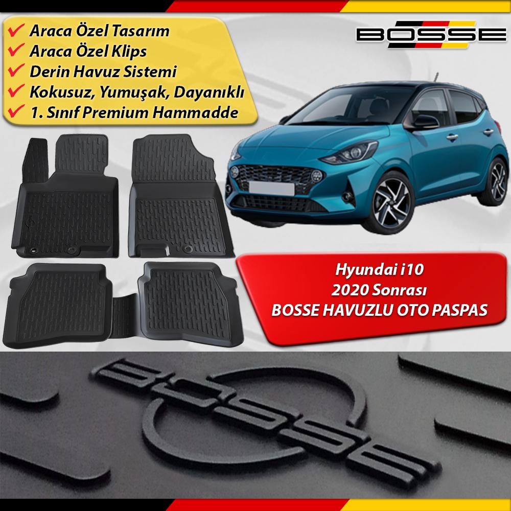 Hyundai i10 Paspas Araca Özel 2020 2024 Arası BOSSE Paspas 3D Havuzlu 3D Havuzlu