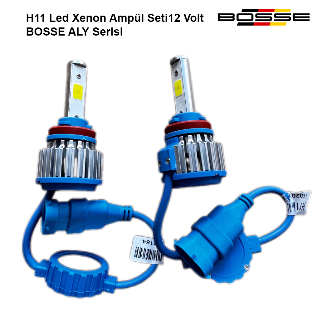 H11 Led Xenon Far Ampül Set Şimşek Etkili BOSSE ALY Serisi 12 Volt