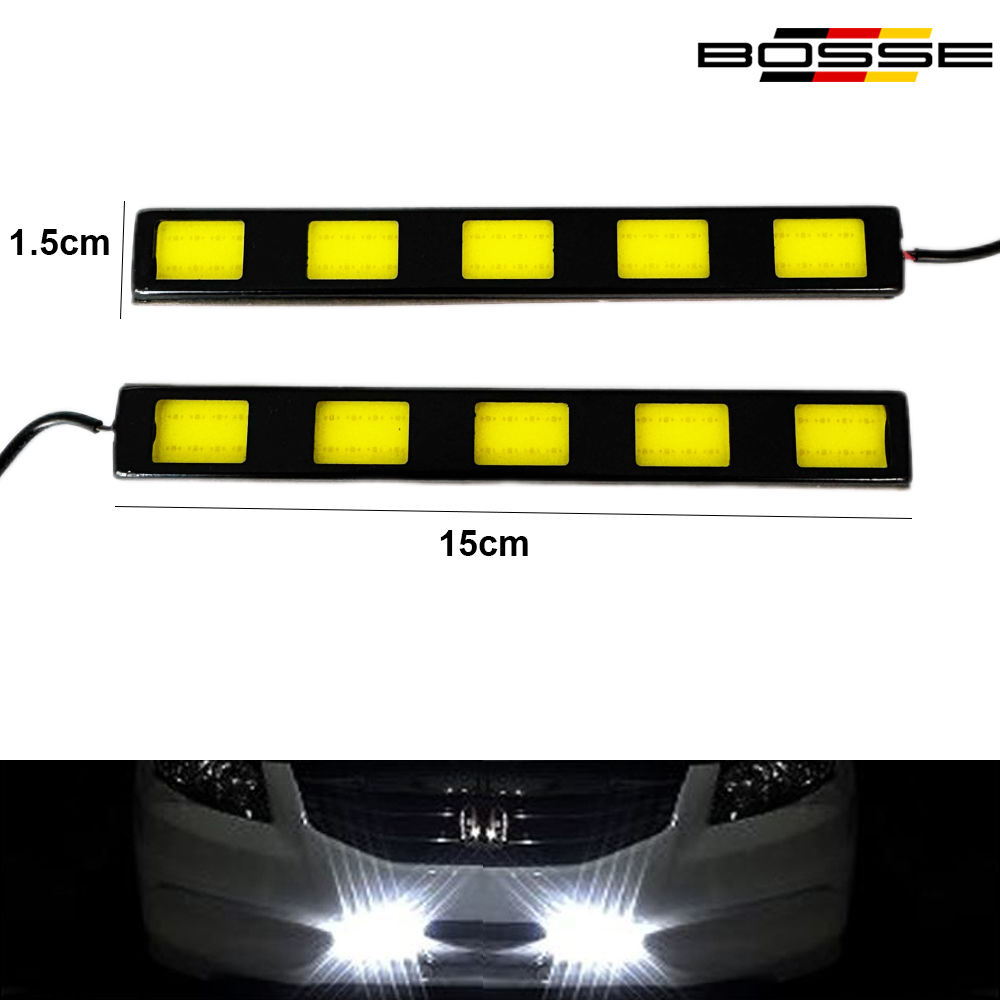 Gündüz Farı Sis Lambası COB LED Beyaz 2li 15cm X 1.5cm 12 Volt