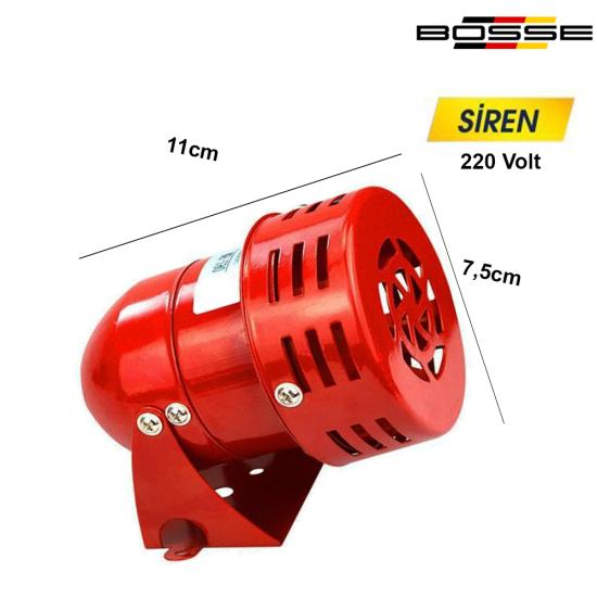 Alarm Sireni Fabrika Tipi Siren Güvenlik Sireni 220 Volt Metal Kasalı