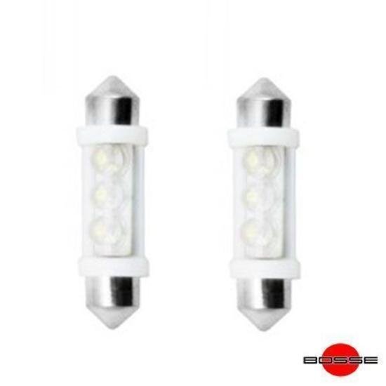 Oto İç Tavan Sofit Led Ampül Beyaz 3 Ledli 12V 5W 2li 39mm*11mm